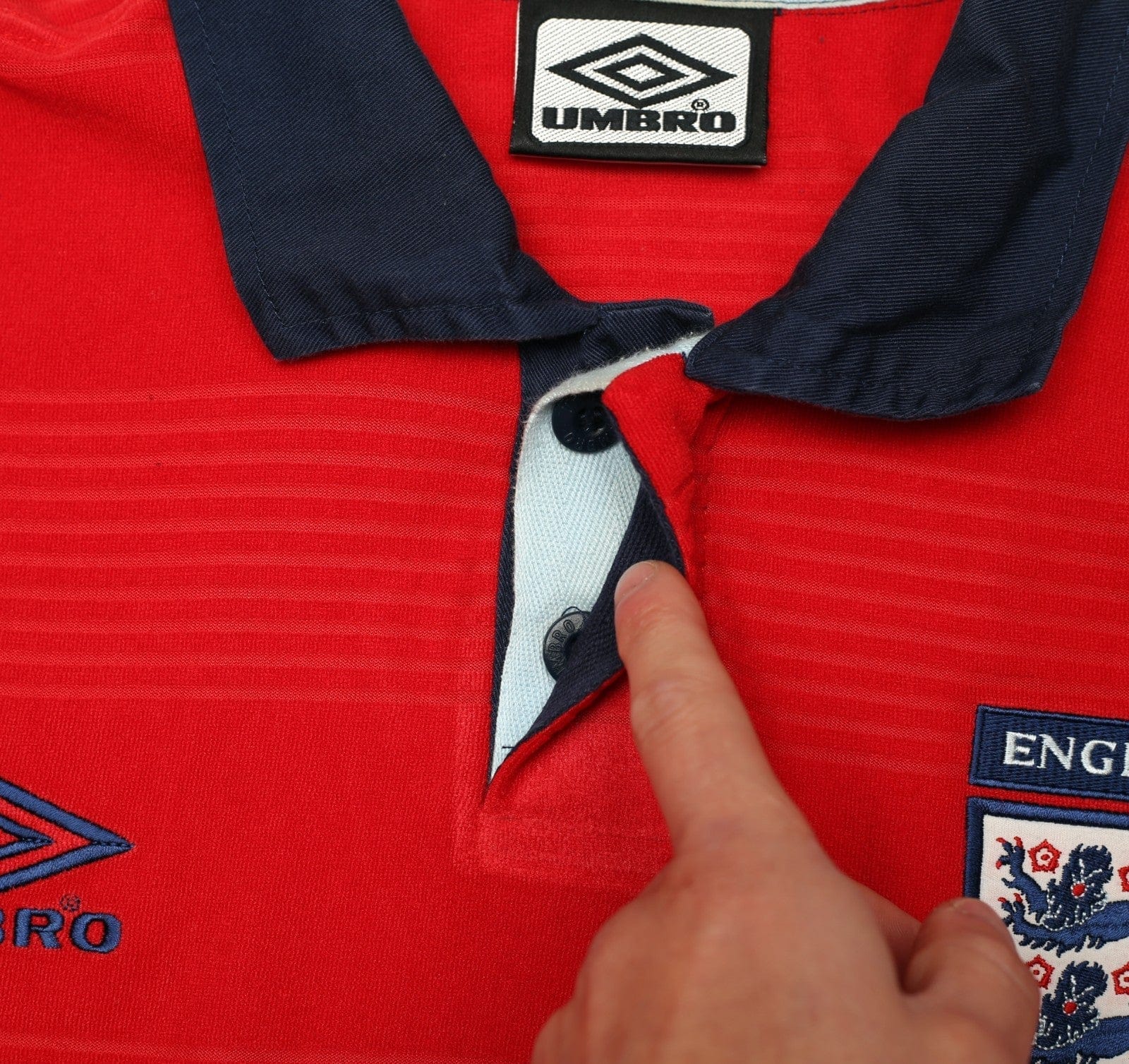 1999/01 SHEARER #9 England Vintage Umbro Away Football Shirt (L) Euro 2000 - Image 13