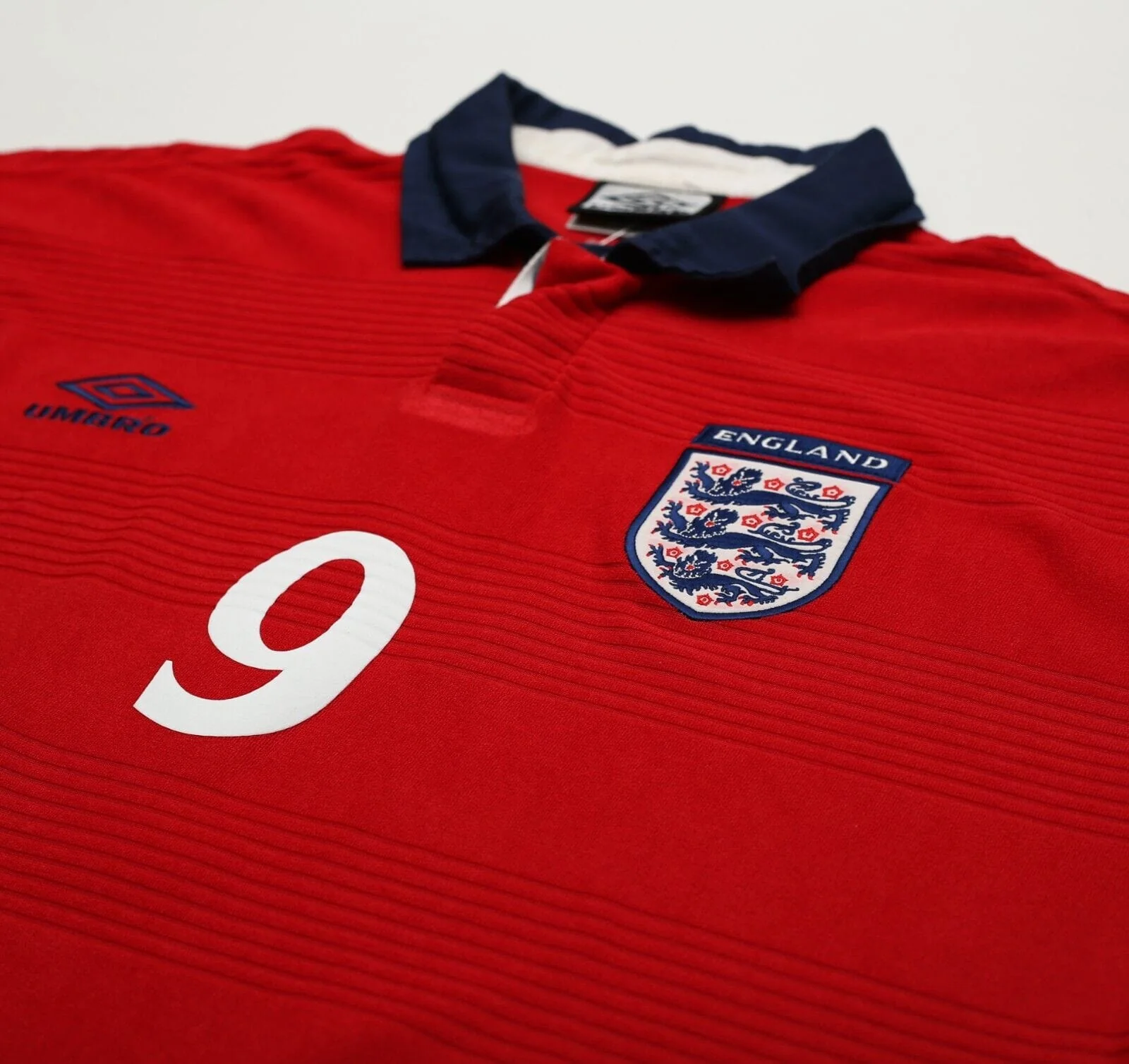 1999/01 SHEARER #9 England Vintage Umbro Away Football Shirt (XL) Euro 2000 - Image 5