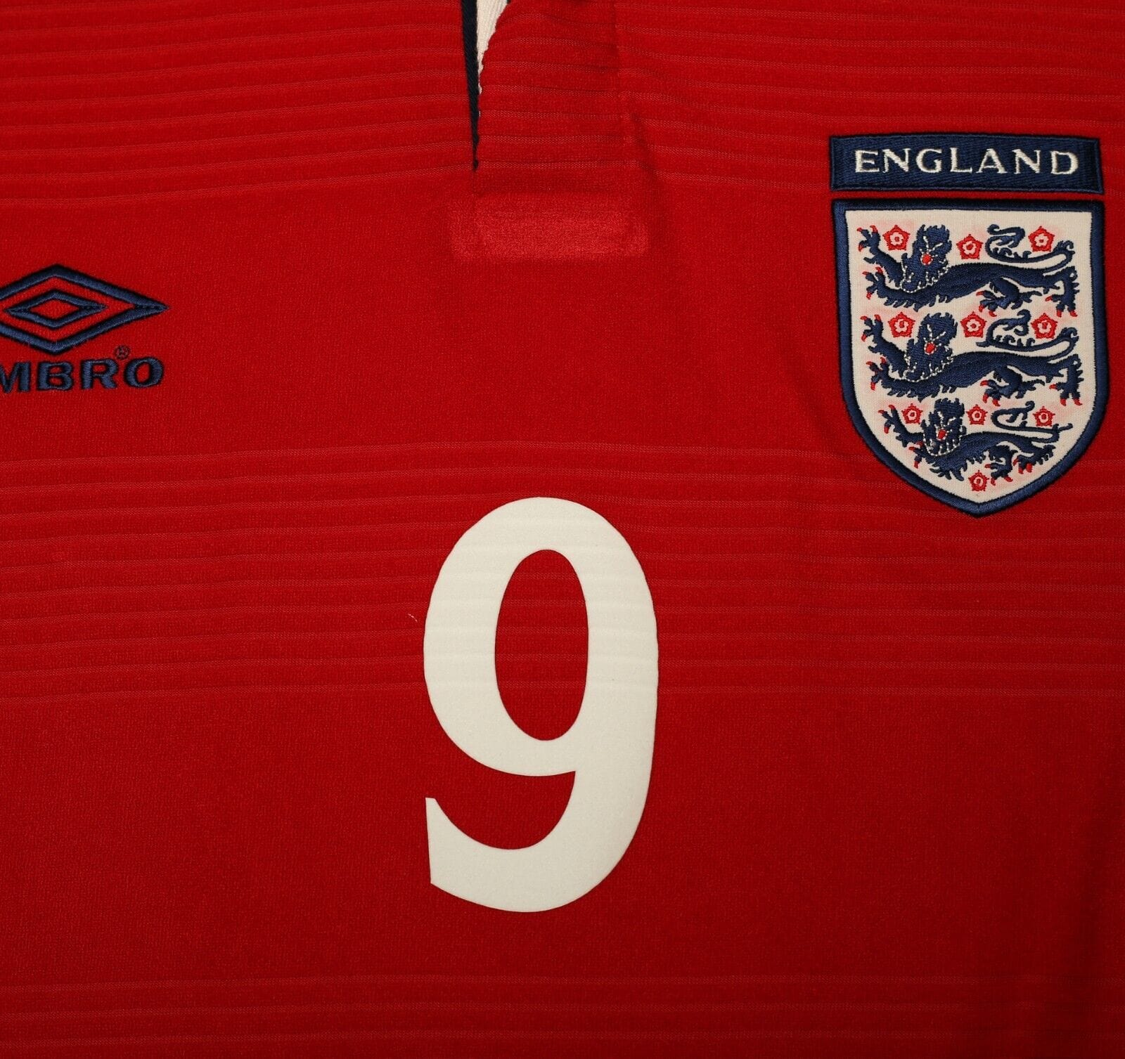 1999/01 SHEARER #9 England Vintage Umbro Away Football Shirt (XL) Euro 2000 - Image 6