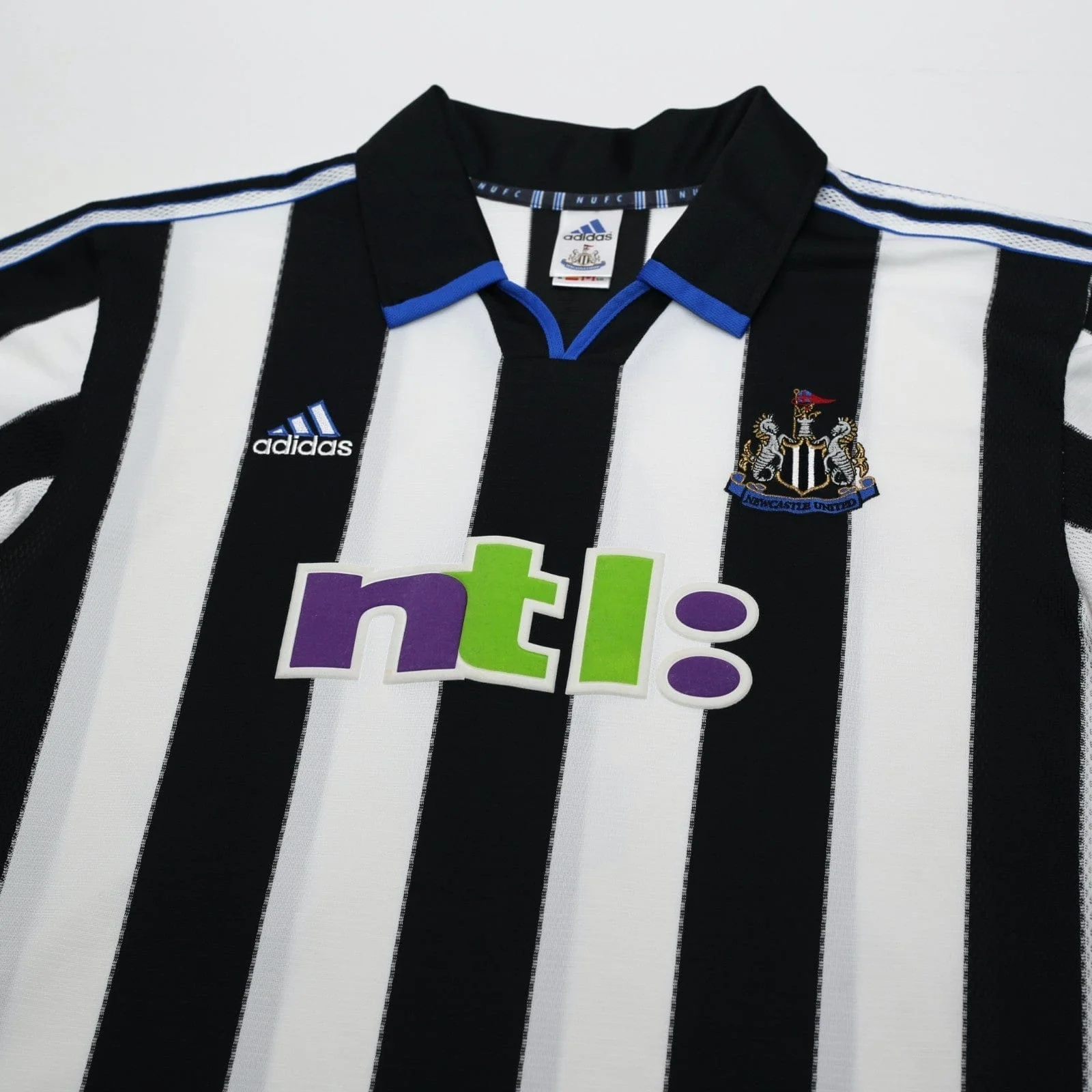 2000/01 Shearer #9 Newcastle United Vintage adidas Home Football Shirt (XL) - Image 3