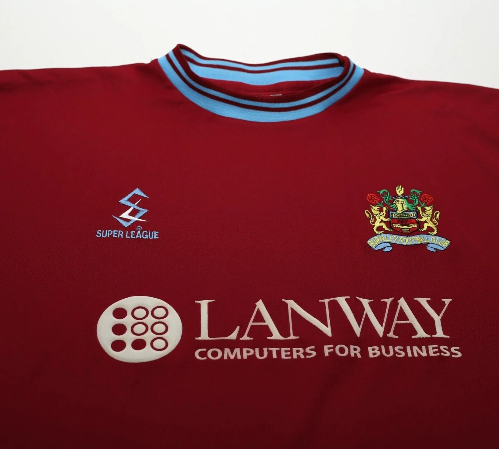 2001/02 BURNLEY FC Vintage MitreSuper League Home Football Shirt Jersey (XL) - Image 4