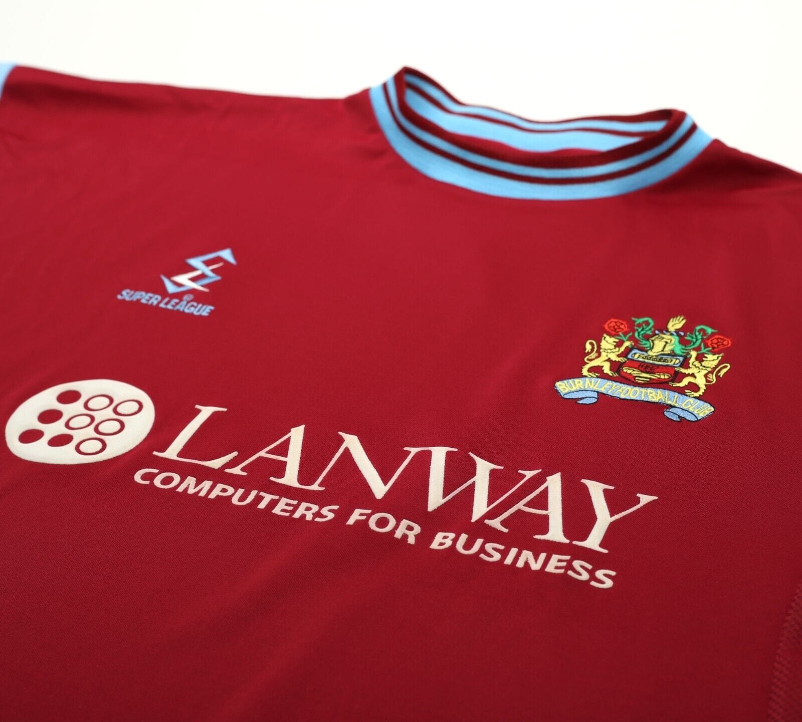 2001/02 BURNLEY FC Vintage MitreSuper League Home Football Shirt Jersey (XL) - Image 5