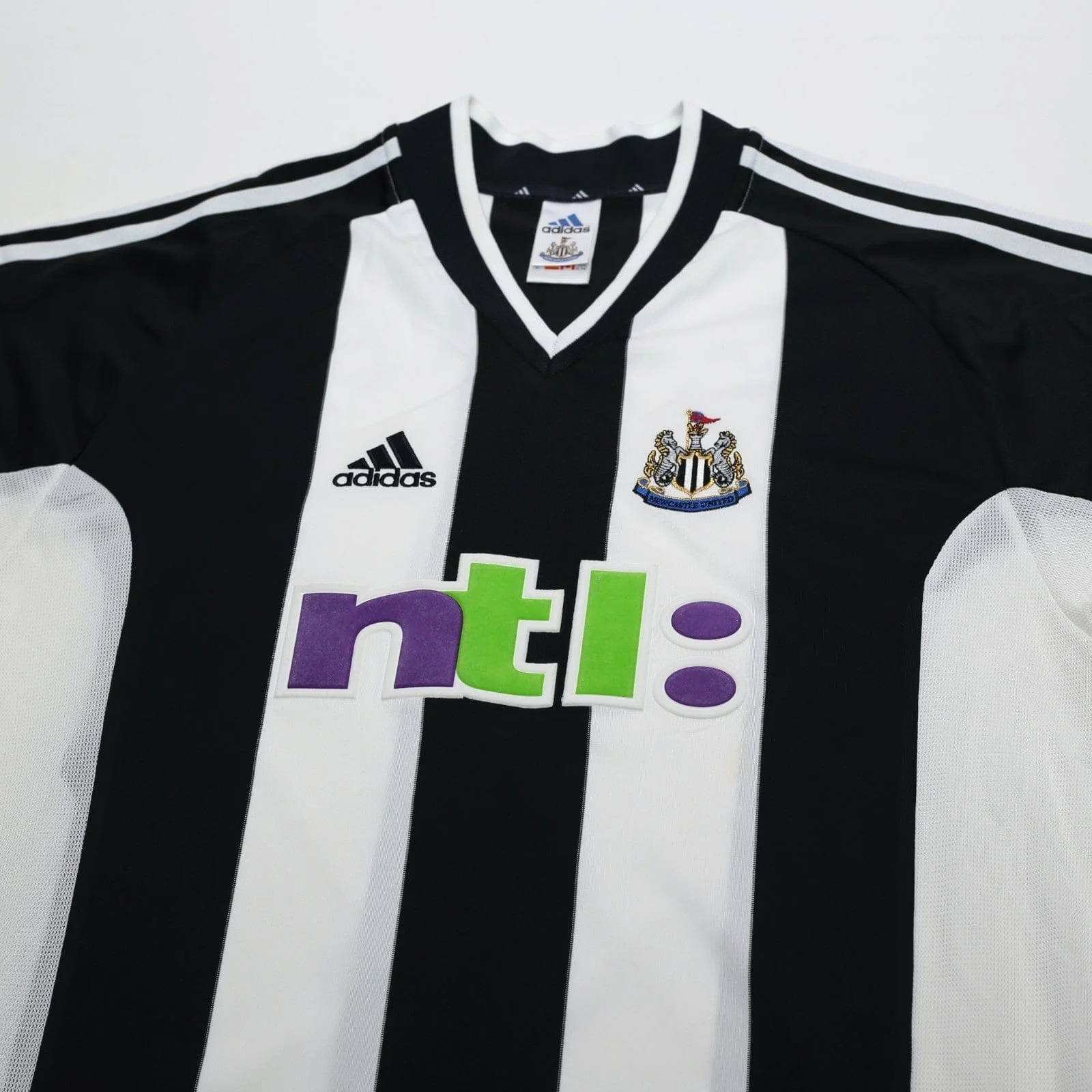 2001/03 Shearer #9 Newcastle United Vintage adidas Home Football Shirt (XL) - Image 3
