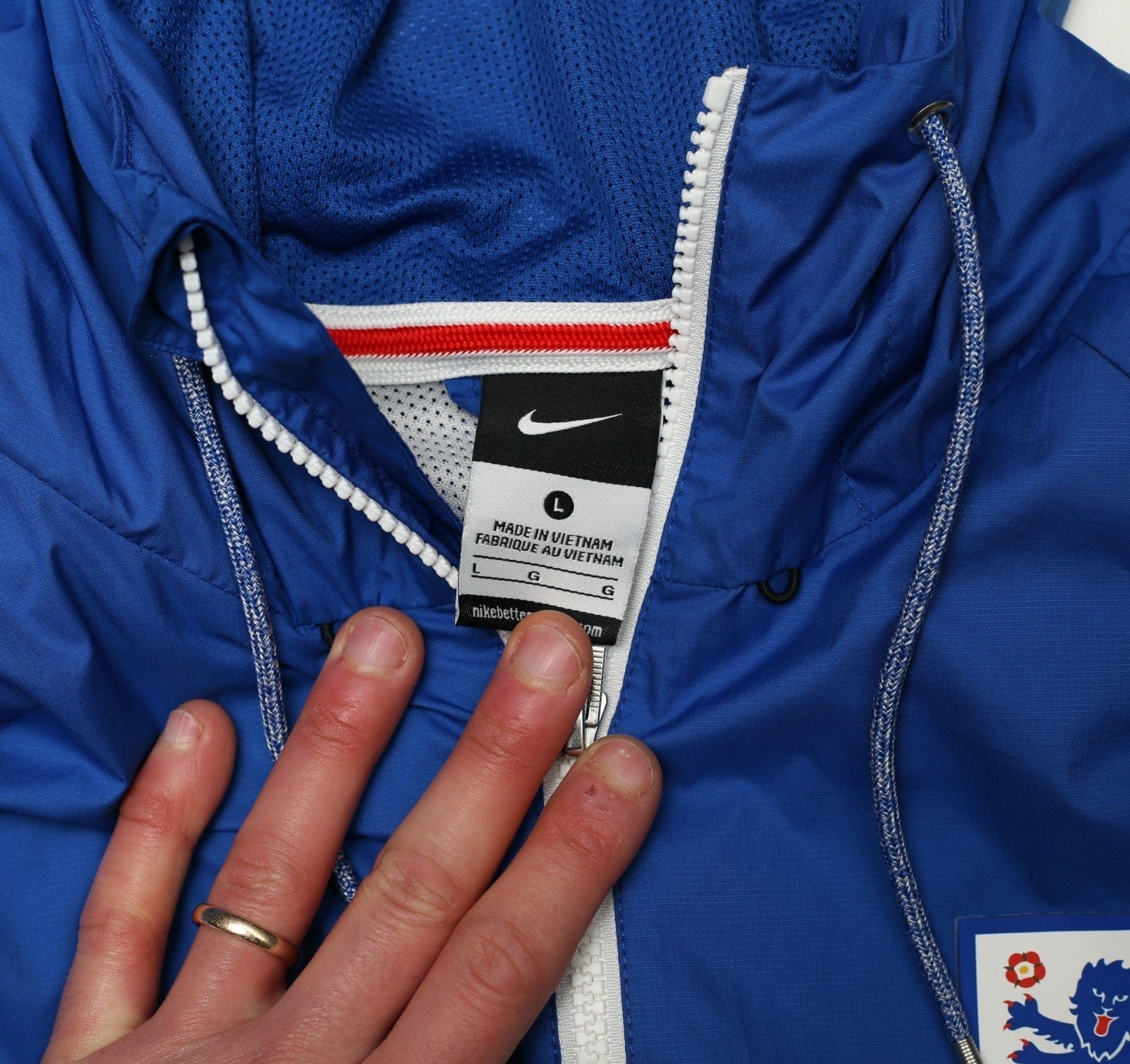 2016/17 ENGLAND Nike Hooded Football Track Top Jacket (L) Euro 2016 - Image 12