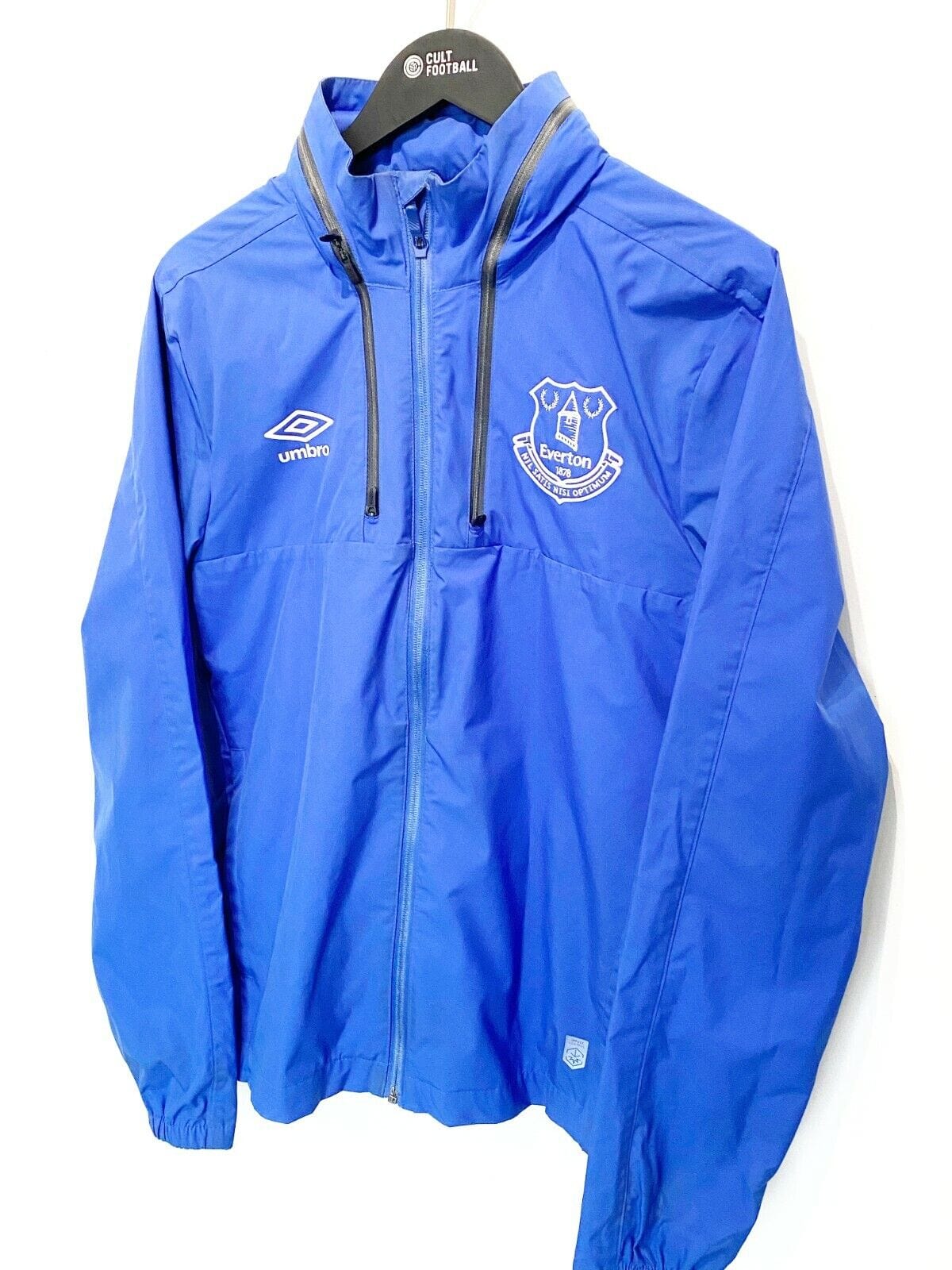 2018/19 EVERTON Vintage Umbro Football Training Track Top Rain Jacket (S) - Image 5
