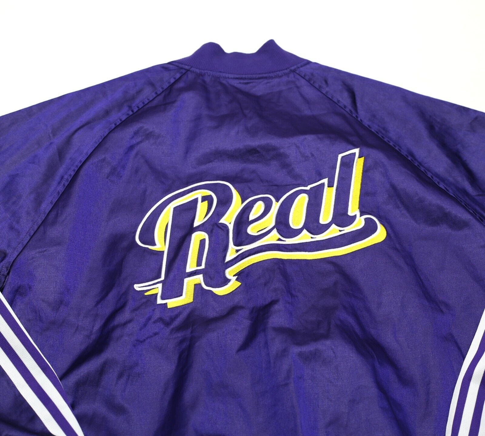 REAL MADRID adidas Originals Football Varsity Bomber Jacket Track Top (L/XL) - Image 7