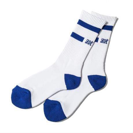 Shukyu Magazine × City Boys Fc “Shukyu” Socks / Wht × Blue - Image 3