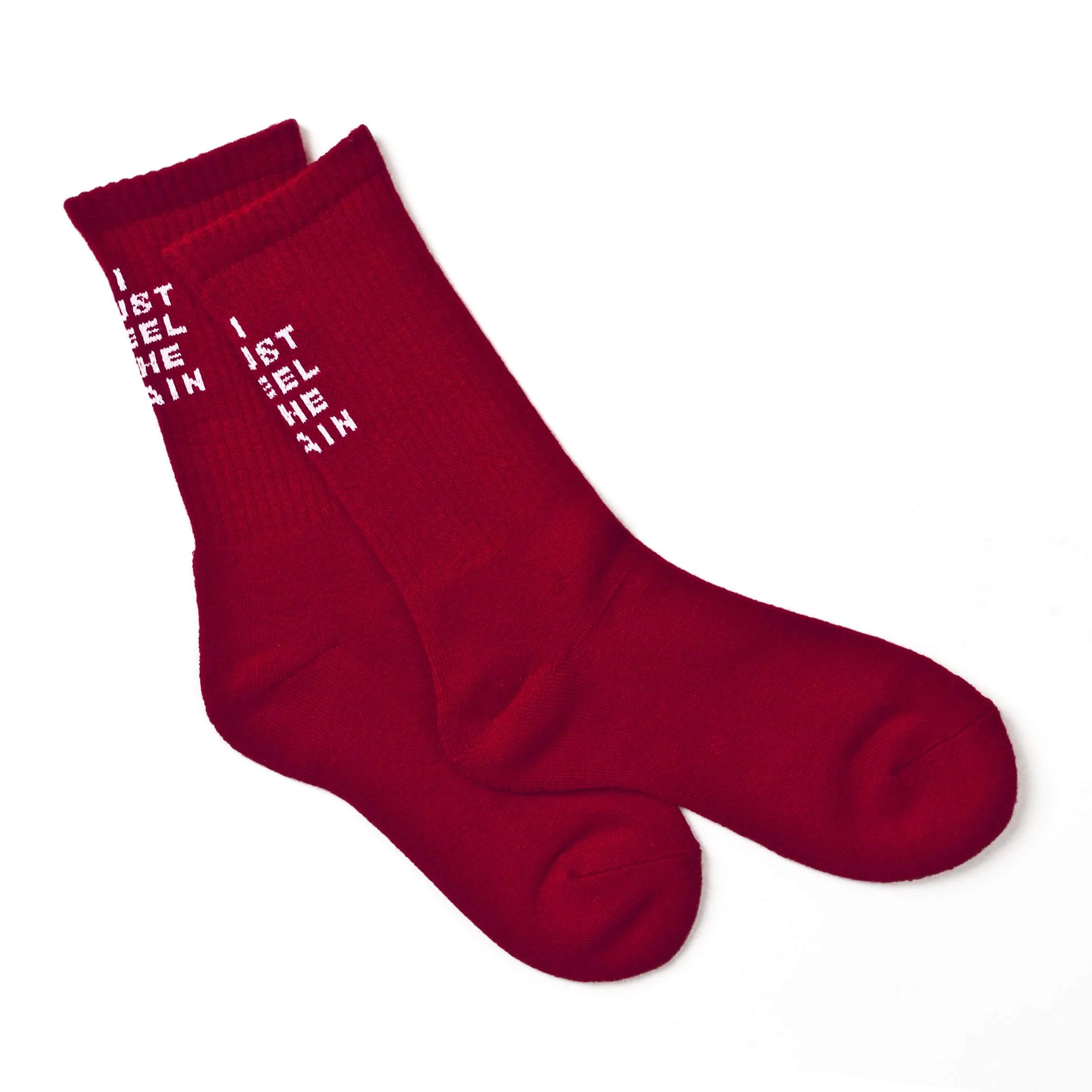 Shukyu × City Boys Fc “I Just Feel The Pain” Socks [Red] - Image 4